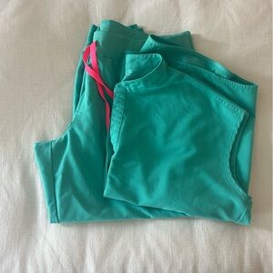 Figs scrubs with Pink Drawstring XLP